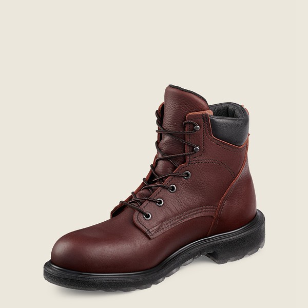 Red Wing Safety Boots Burgundy - Mens Supersole® 2.0 - 6-inch Toe - 8923-LPJGX